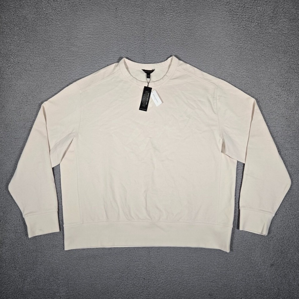 Banana Republic Sweater Mens XXL Beige Crewneck Casual Preppy 100% Cotton NWT